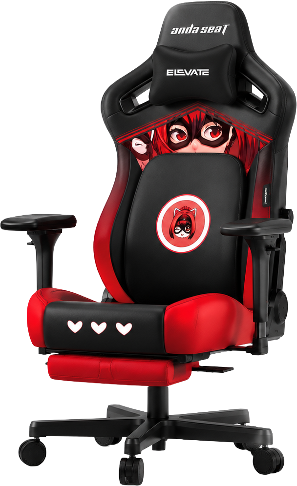 Cadeira gamer AndaSeat edição Elevate em preto e vermelho